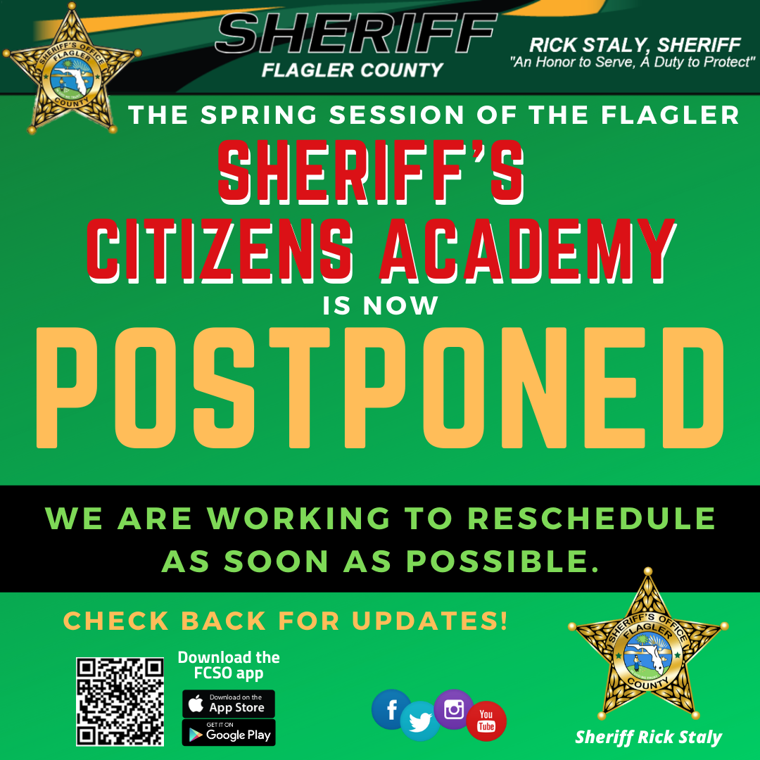 Sheriff's Citizens Academy POSTPONED