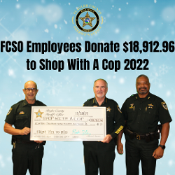 FCSO Employees Donate Over $18,000 to Support 2022 Shop With A Cop Event