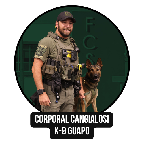Corporal Cangialosi, K-9 Guapo