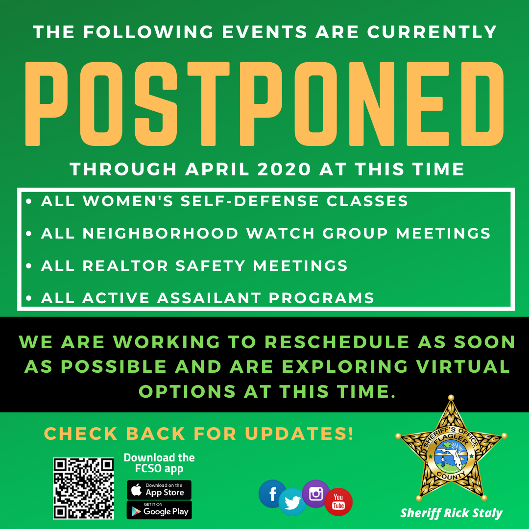Postponed FCSO Events