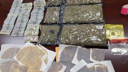 Cash, Firearms and Narcotics Seized, Three Arrested