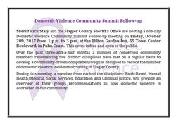 Domestic Violence Summit Follow-Up